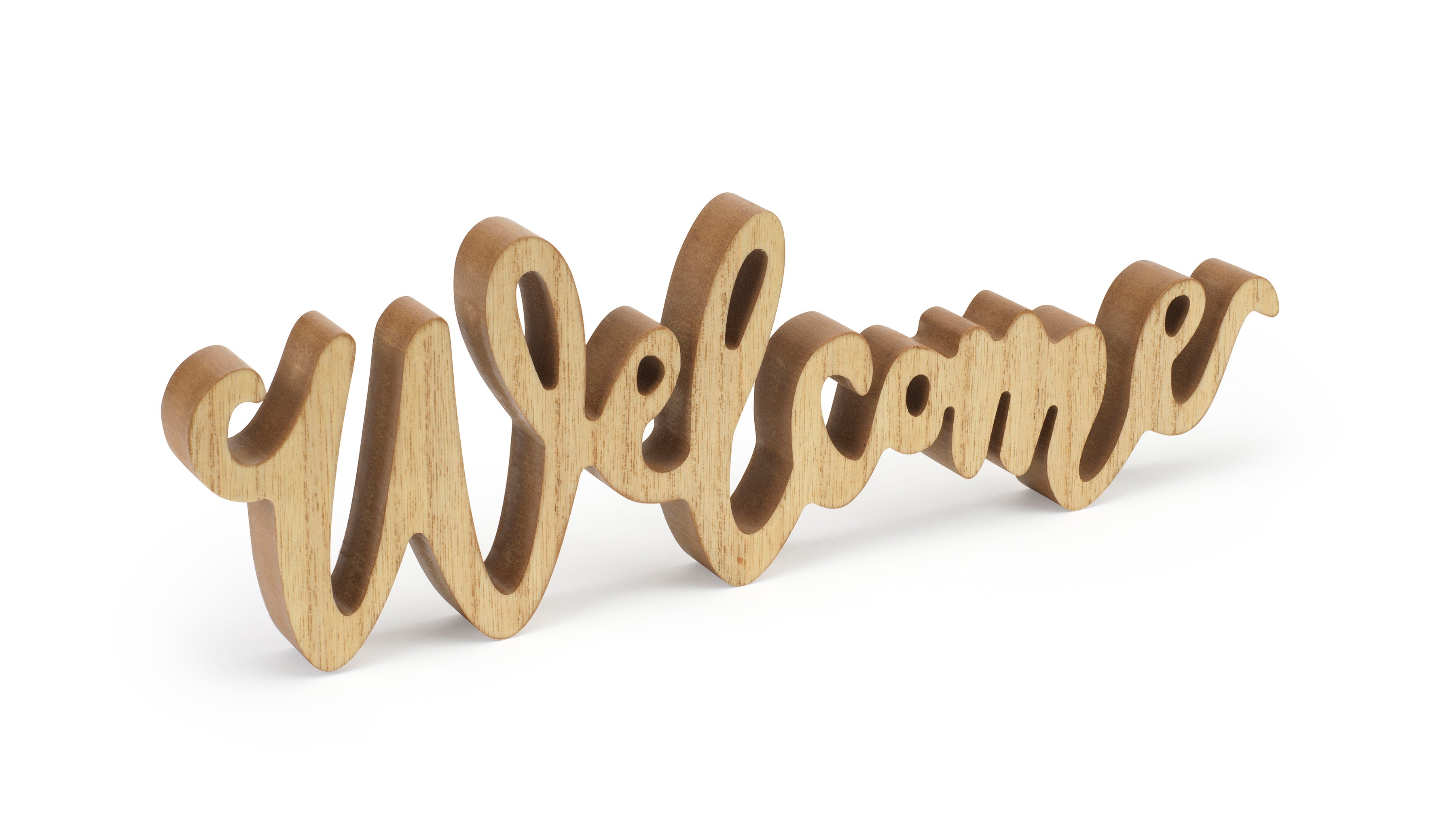 Rustic Wooden “Welcome” Sign – Farmhouse Style Tabletop Décor