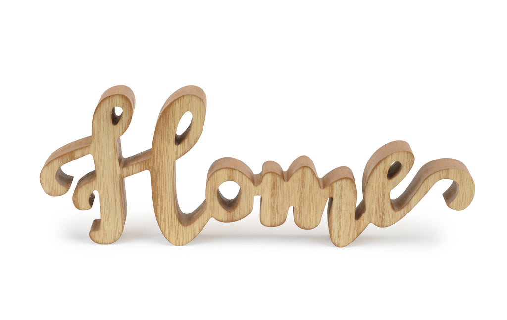 Rustic Wooden “Home” Sign – Farmhouse Style Tabletop Décor