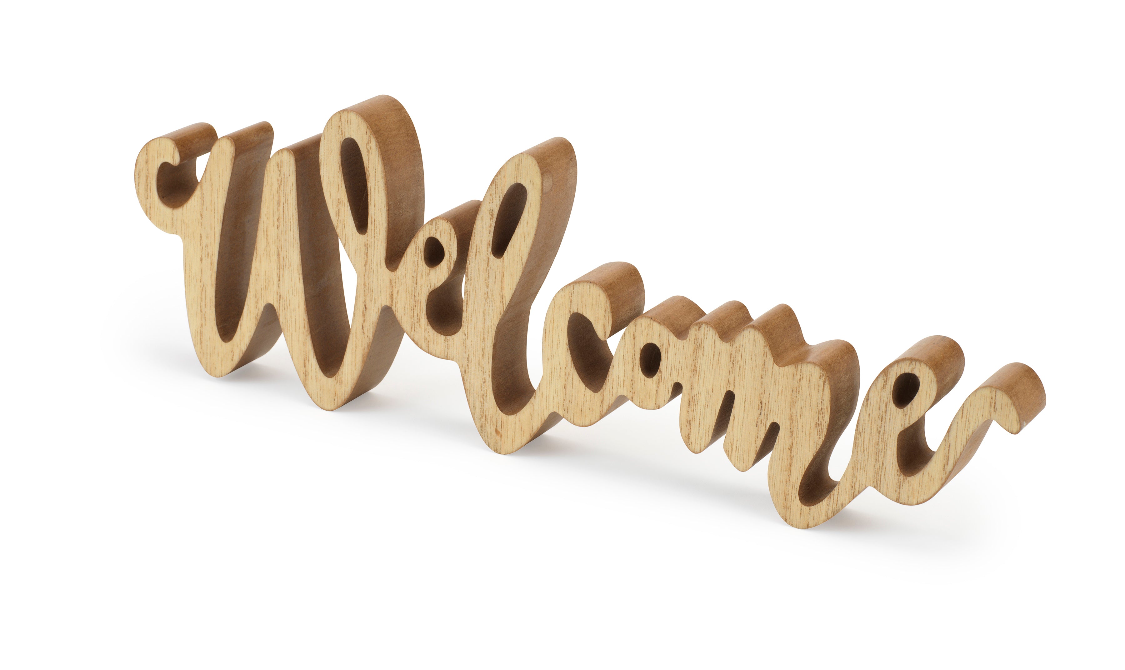 Rustic Wooden “Welcome” Sign – Farmhouse Style Tabletop Décor