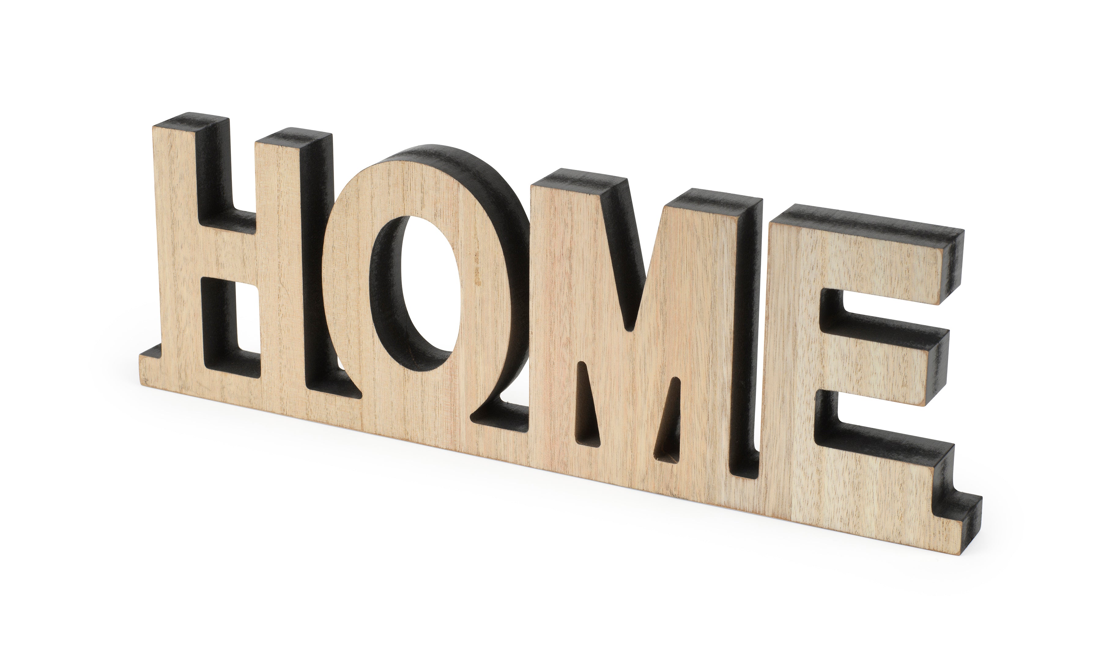 Wooden Block “HOME” Sign – Rustic Farmhouse Tabletop Décor