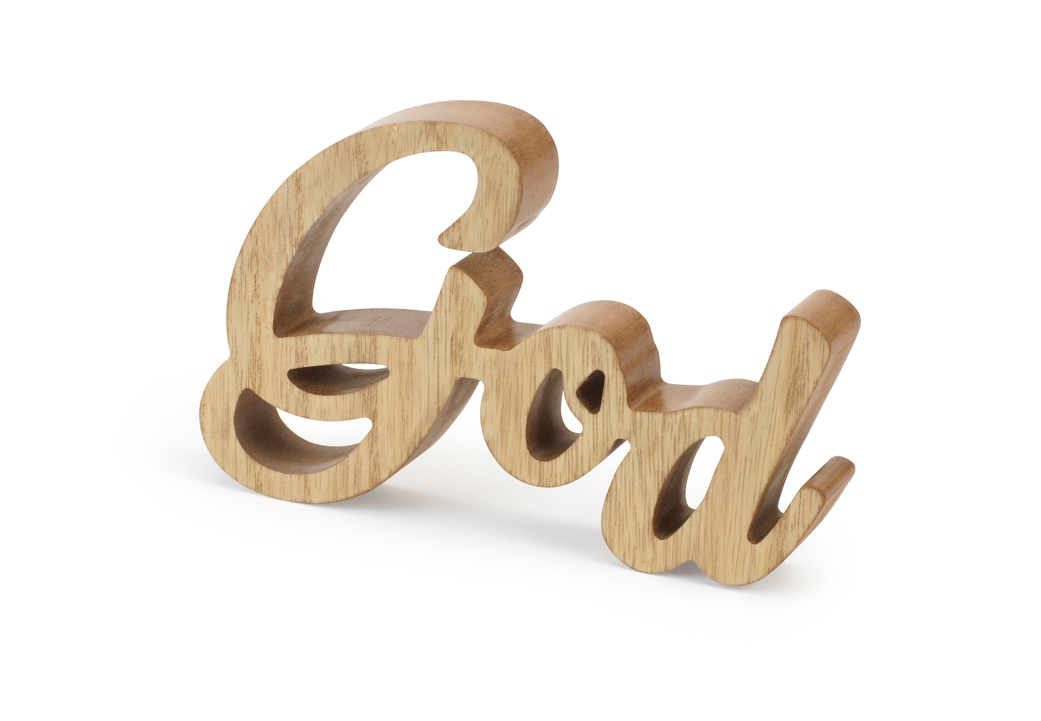 Rustic Wooden “God” Sign – Inspirational Farmhouse Tabletop Décor