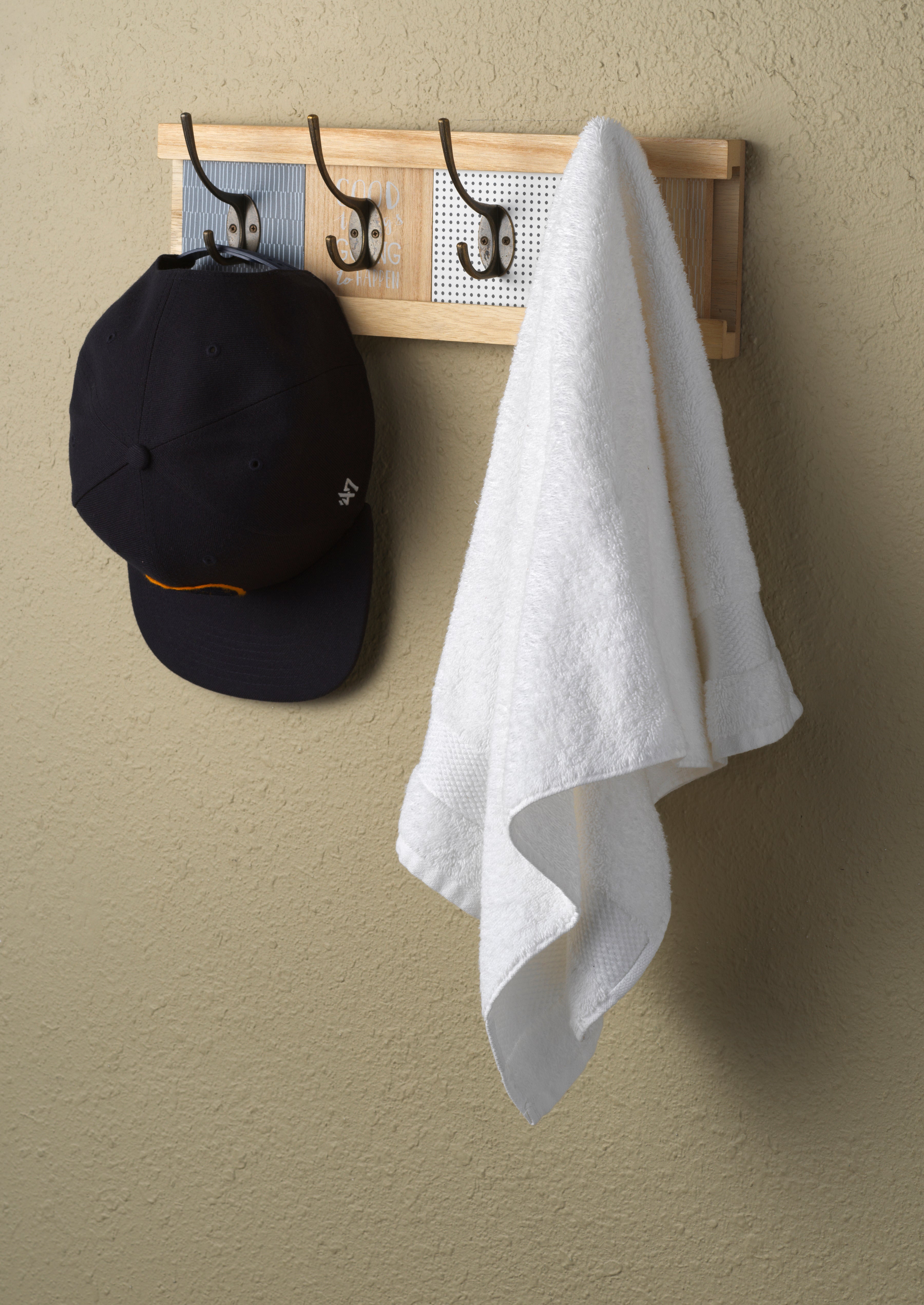 Adjustable Wooden Wall Mounted Coat Rack with Sliding Hooks – Rustic Entryway Organizer