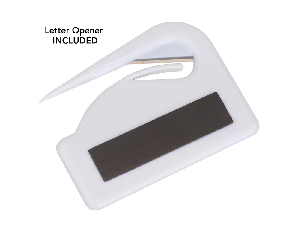 Wooden Mail Organizer with Letter Opener – Rustic Desk & Entryway Storage