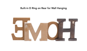 Modern Rustic Wood Home Decorative Sign, Standing or Wall Mount Cutout Word Decor, Living Room Accent, Home Letters Wood