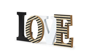 10 Street Home Modern Rustic Wood Love Decorative Sign, Standing or Wall Mount Cutout Word Decor, Living Room Accent, Love Letters Wood
