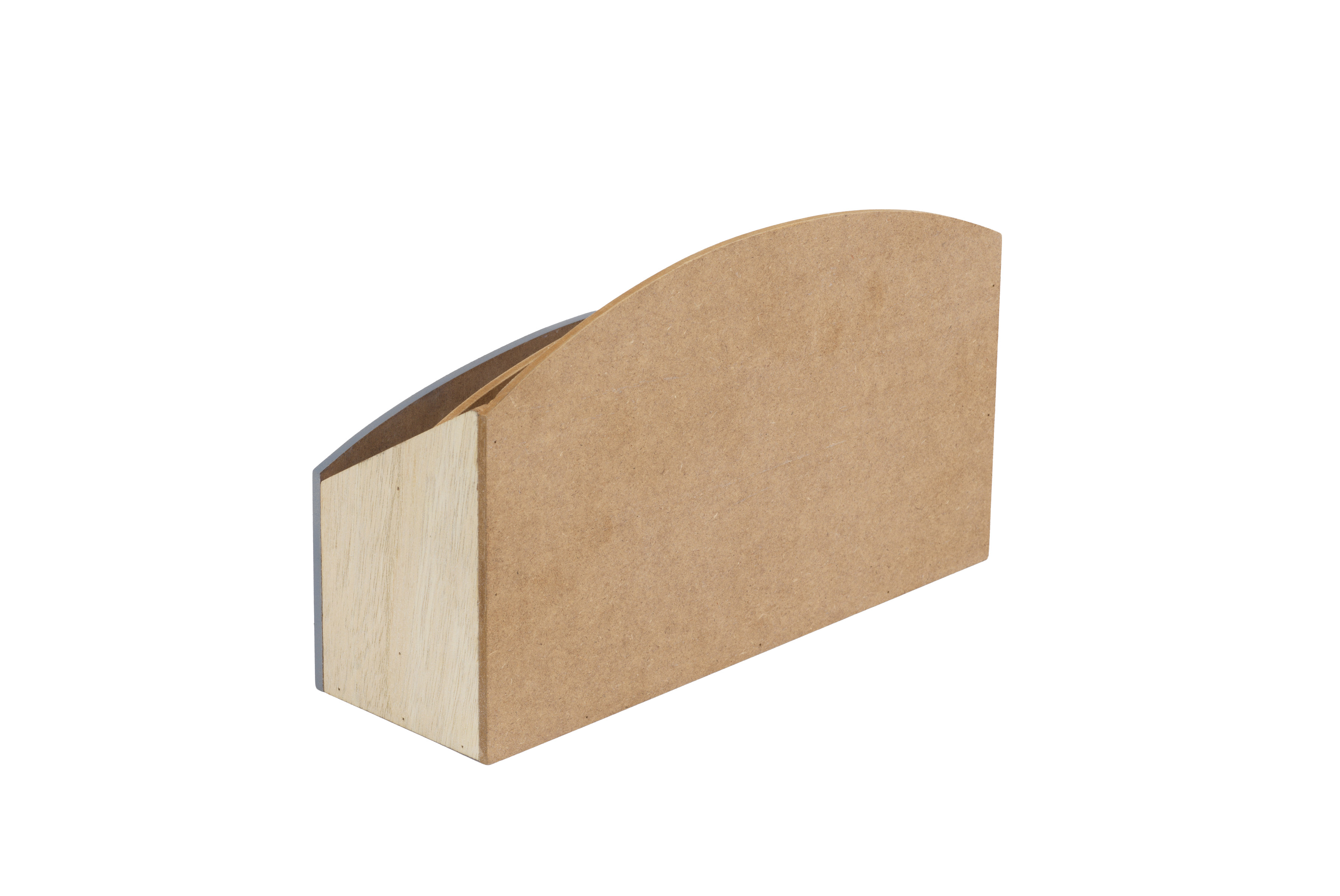 Wood Desktop Mail Organizer with Free Magnetic Letter Opener; Modern Rustic Design; Mail Sorter, Mail Holder, Letter Holder; 2-Tier Compact Design 9.5" (L) x 3.25" (W) x 5.75" (H)